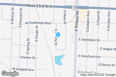 Map image of the property - 1345 S Liberty St