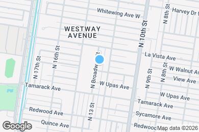 Map image of the property - 2204 N Broadway St