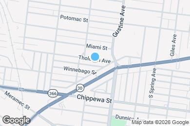 Map image of the property - 3956 Tholozan Ave