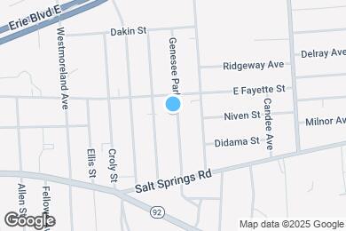 Map image of the property - 222 Genesee Park Dr