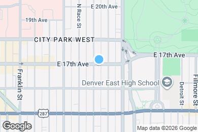 Map image of the property - 2124 E 17th Ave
