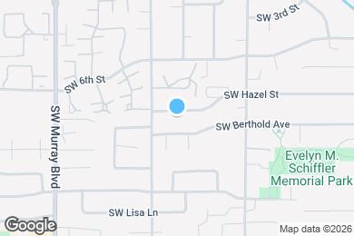 Map image of the property - 13930 SW Hazel St
