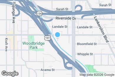 Map image of the property - 11118 Moorpark St