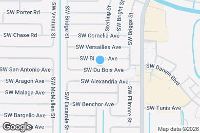 Map image of the property - 991 SW Du Bois Ave