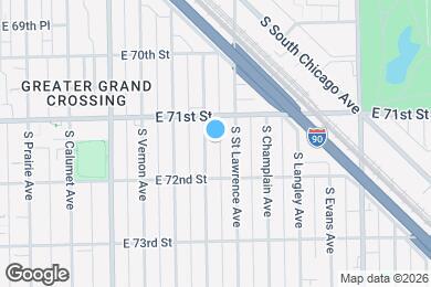 Map image of the property - 7123 S Rhodes Ave