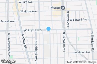 Map image of the property - 1511 W Pratt Blvd