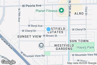 Map image of the property - 7631 W Cheryl Dr