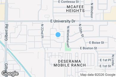 Map image of the property - 2301 E University Dr