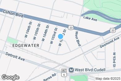 Map image of the property - 1304 W 102nd St
