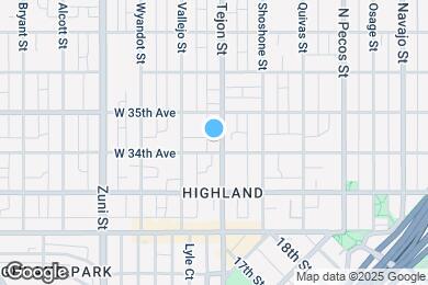Map image of the property - 3409 Tejon St