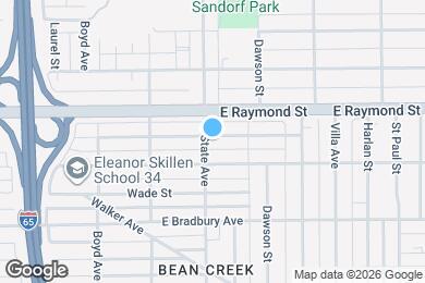 Map image of the property - 1707 E Tabor St