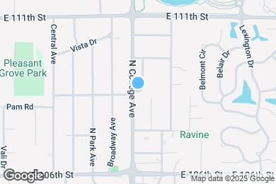 Map image of the property - 10903 N College Ave