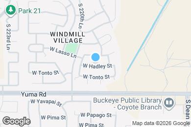 Map image of the property - 22008 W Hadley St