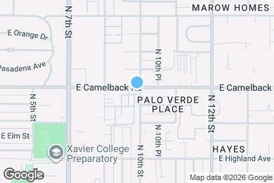 Map image of the property - 909 E Camelback Rd