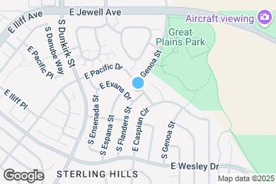 Map image of the property - 19592 E Pacific Dr