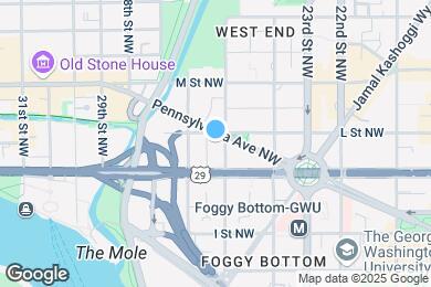 Map image of the property - 2500 Pennsylvania Ave NW