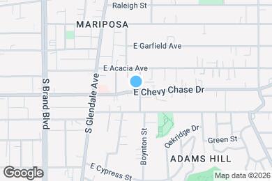 Map image of the property - 513 E Chevy Chase Dr