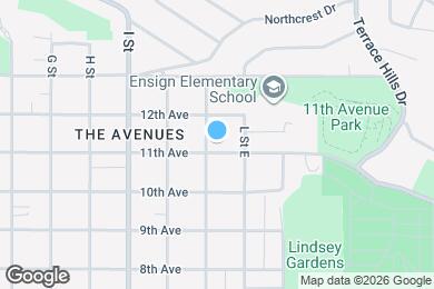 Map image of the property - 709 E 11th Ave