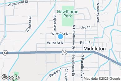 Map image of the property - 114 W 1st St N