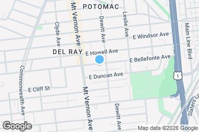 Map image of the property - 215 E Bellefonte Ave