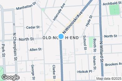 Map image of the property - 132 N Winooski Ave