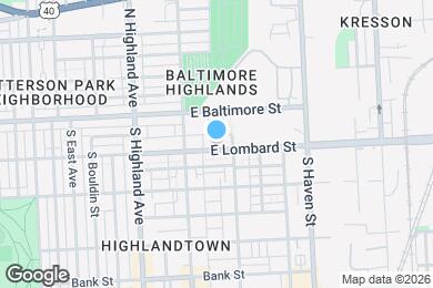 Map image of the property - 3718 E Lombard St