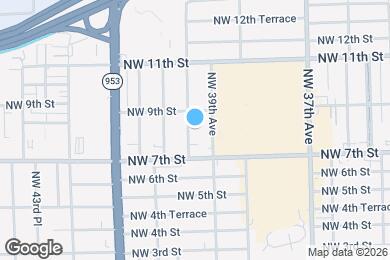 Map image of the property - 801 NW 39th Ct