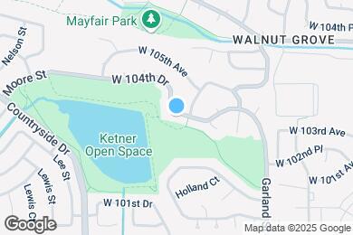 Map image of the property - 9620 W 104th Dr