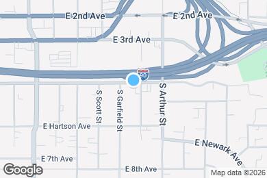 Map image of the property - 916 E 5th Ave