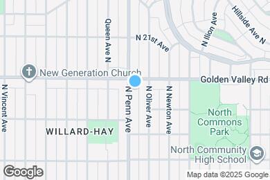 Map image of the property - 1826 N Penn Ave