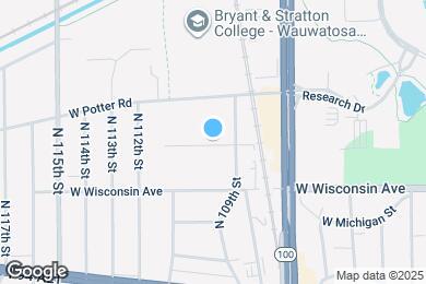 Map image of the property - 10922 W Wells St