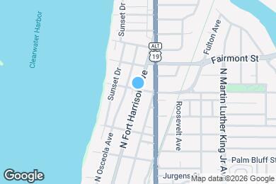 Map image of the property - 1502 N Fort Harrison Ave