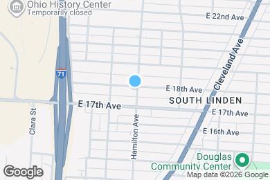 Map image of the property - 1037 E 18th Ave