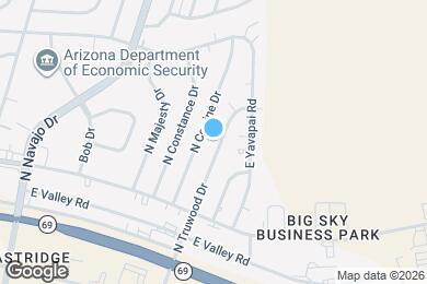 Map image of the property - Cozy 2-bedrooms, 1-bath single-level duplex in Prescott Valley!
