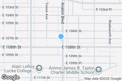 Map image of the property - 10705 Avalon Blvd