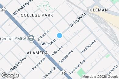 Map image of the property - 950 W Taylor St