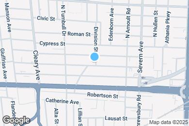 Map image of the property - 3701 Derbigny St