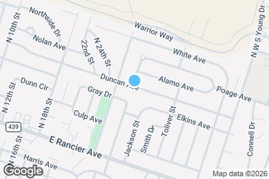 Map image of the property - 1504 Duncan Ave