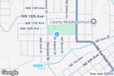 Map image of the property - 1428 NE Adams St