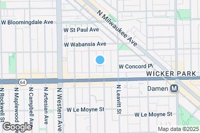 Map image of the property - 1628 N Bell Ave