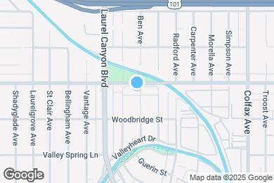 Map image of the property - 12000 Moorpark St