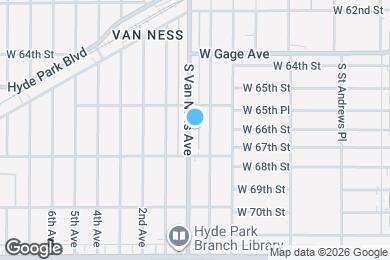 Map image of the property - 6580 S Van Ness Ave