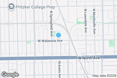 Map image of the property - 3836 W Wabansia Ave