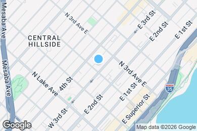 Map image of the property - 205 E 3rd St