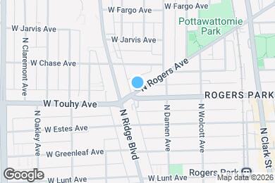 Map image of the property - 7223 N Rogers Ave