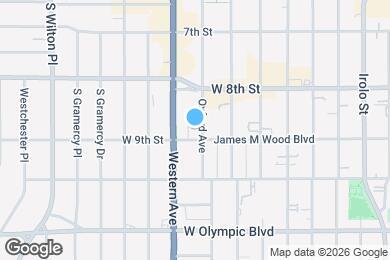 Map image of the property - 849 S Oxford Ave