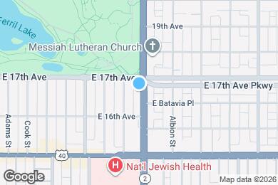 Map image of the property - 1601 Colorado Apartments