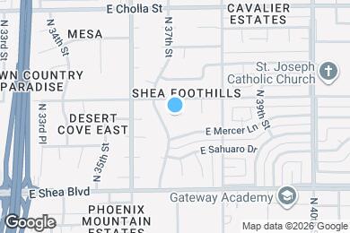 Map image of the property - 10838 N 37th Pl