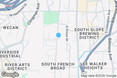 Map image of the property - 166 S French Broad Ave