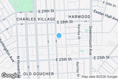 Map image of the property - 2625 N Calvert St